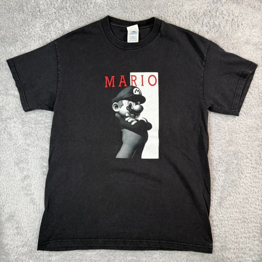 Super Mario Scarface black tee